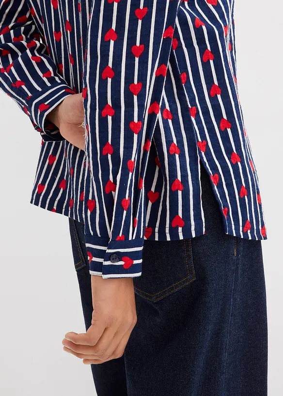 Chemisier doux et oversize en gaze de coton, bonprix