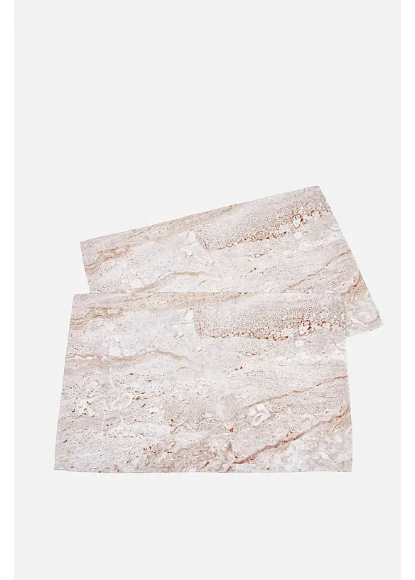 Lot de 2 sets de table motif marbre, bonprix