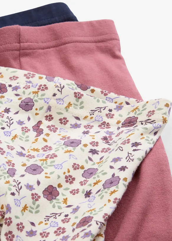 Lot de 3 leggings 100% coton, bonprix