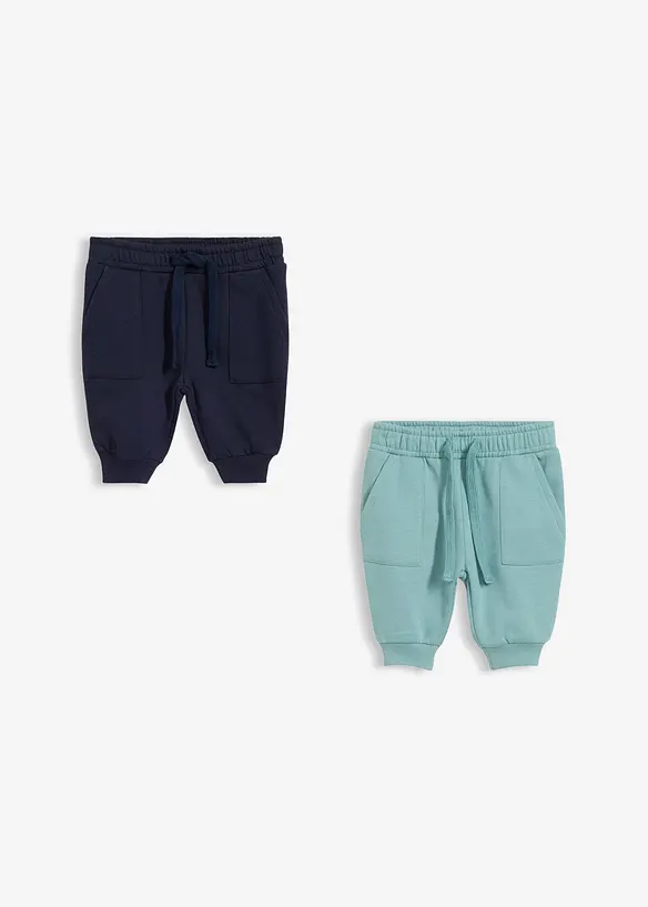 Lot de 2 pantalons de jogging 100% coton, bonprix