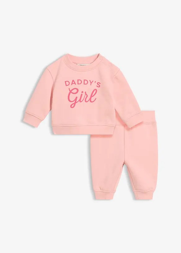 Sweat-shirt et pantalon 100% coton (ens. 2 pces), bonprix