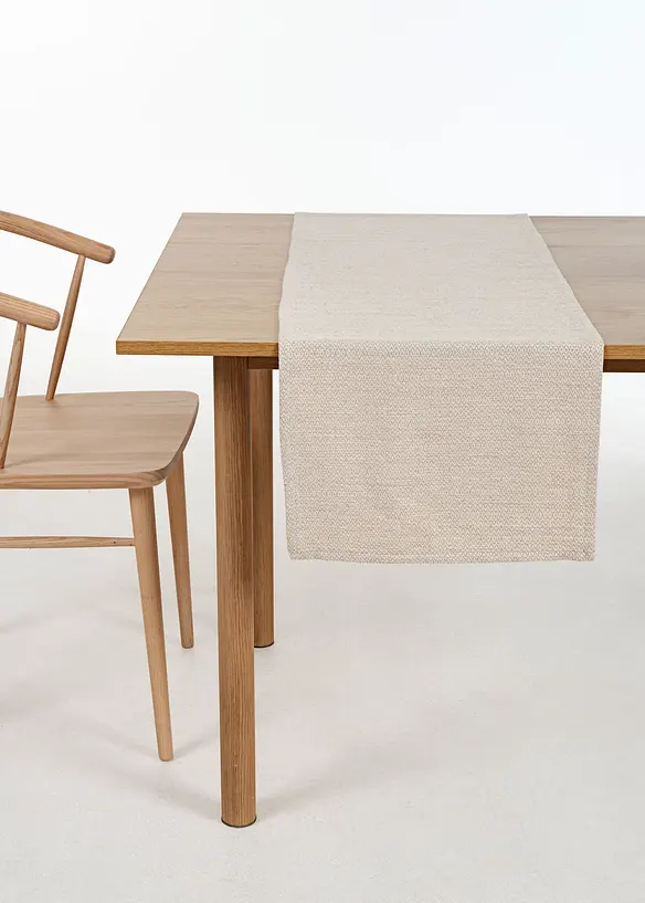Chemin de table tiss&eacute; en coton, bonprix