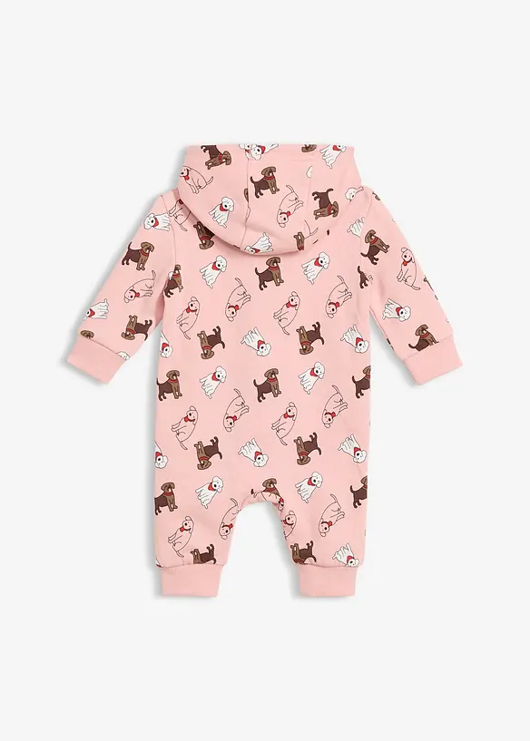 Combinaison sweat &agrave; capuche 100% coton, bonprix