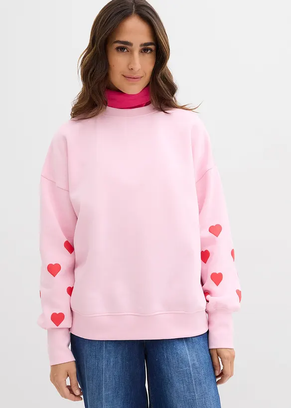 Sweat-shirt en coton m&eacute;lang&eacute;, bonprix