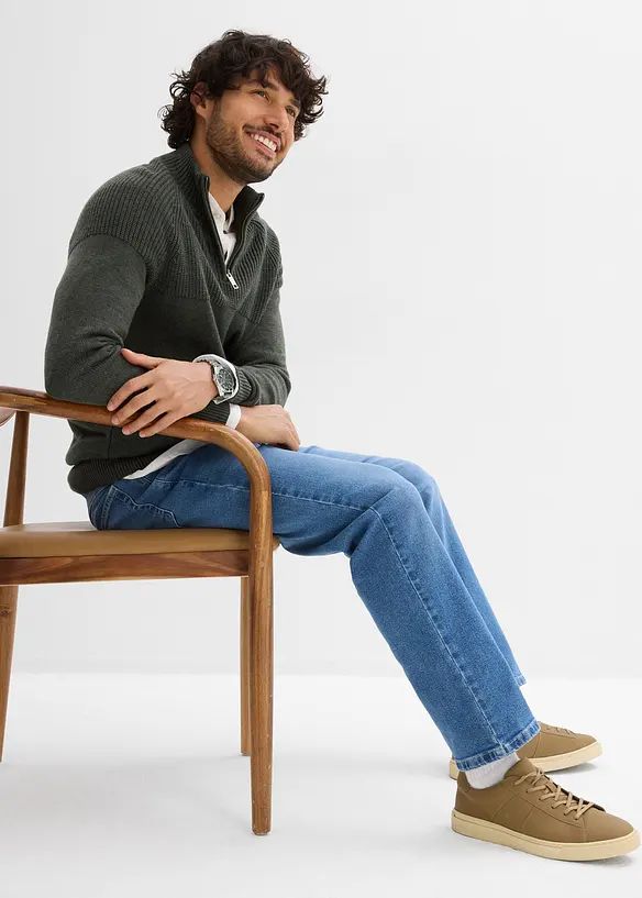 Jean extensible loose, droit, bonprix