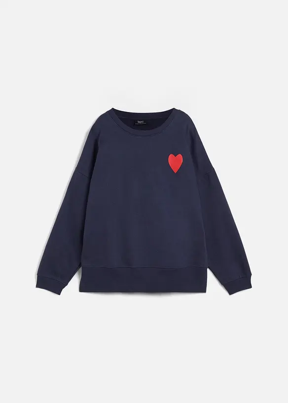 Sweat-shirt oversize en coton, bonprix