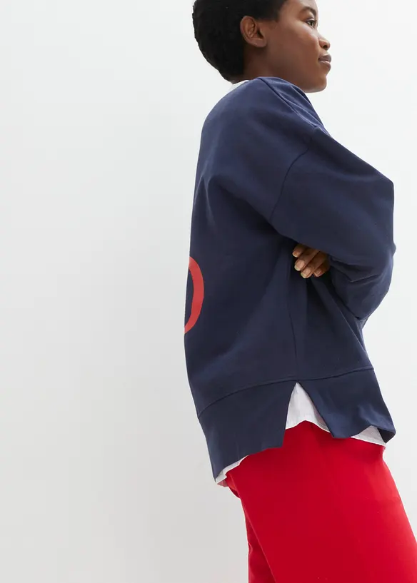 Sweat-shirt oversize en coton, bonprix