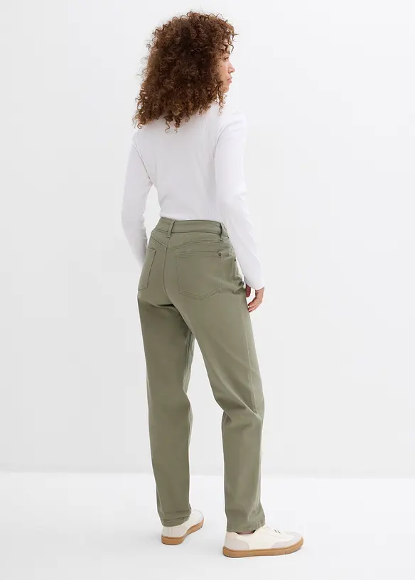 Pantalon en twill coton &eacute;lasthanne, bonprix