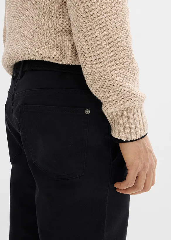 Pantalon chino extensible regular &agrave; taille &eacute;lastiqu&eacute;e, droit, bonprix