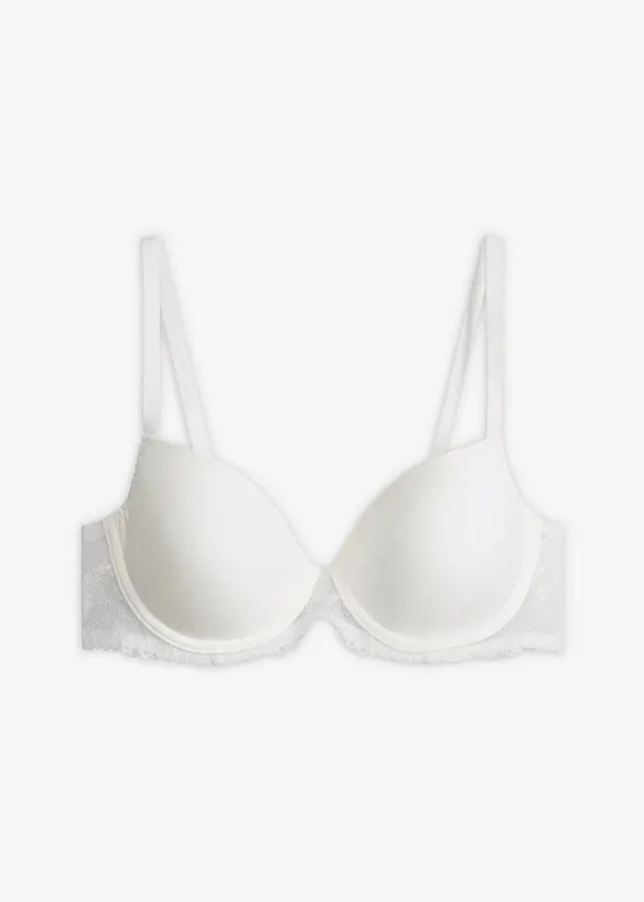 Soutien-gorge &agrave; coques et dentelle, bonprix