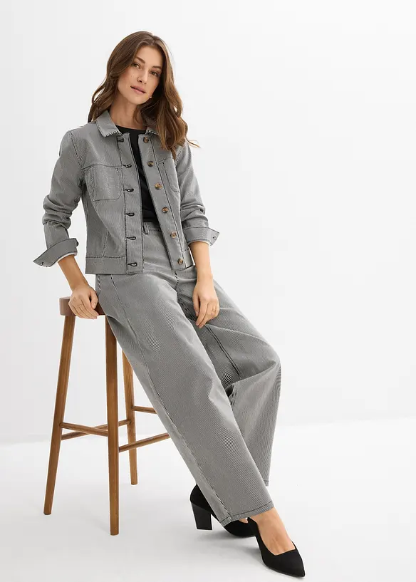 Pantalon ballon &agrave; rayures, bonprix