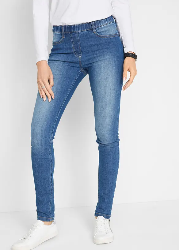 Jegging &agrave; taille mi-haute et &eacute;lastiqu&eacute;e, bonprix