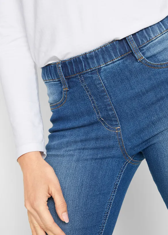 Jegging &agrave; taille mi-haute et &eacute;lastiqu&eacute;e, bonprix