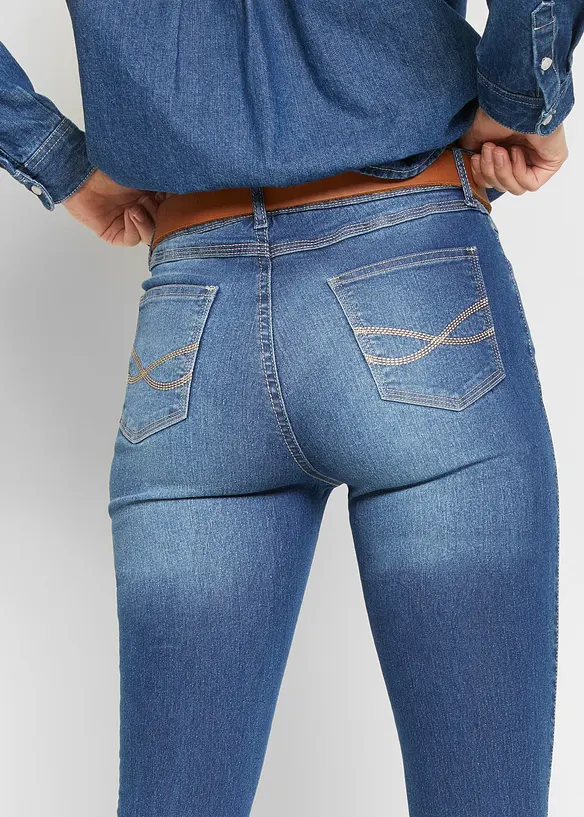 Jean skinny taille mi-haute, extensible, bonprix