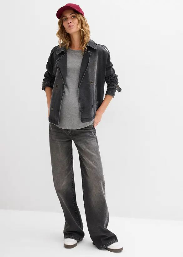 Lot de 2 T-shirts de grossesse avec ouvertures discr&egrave;tes pour faciliter l&rsquo;allaitement, bonprix