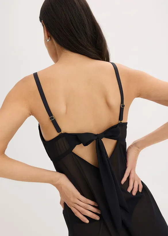 N&eacute;glig&eacute; &agrave; dentelle c&oelig;urs, sans armatures, bonprix