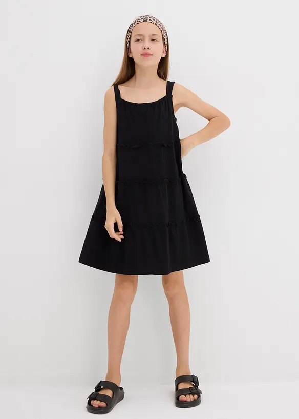 Robe 100% coton &agrave; bretelles, bonprix