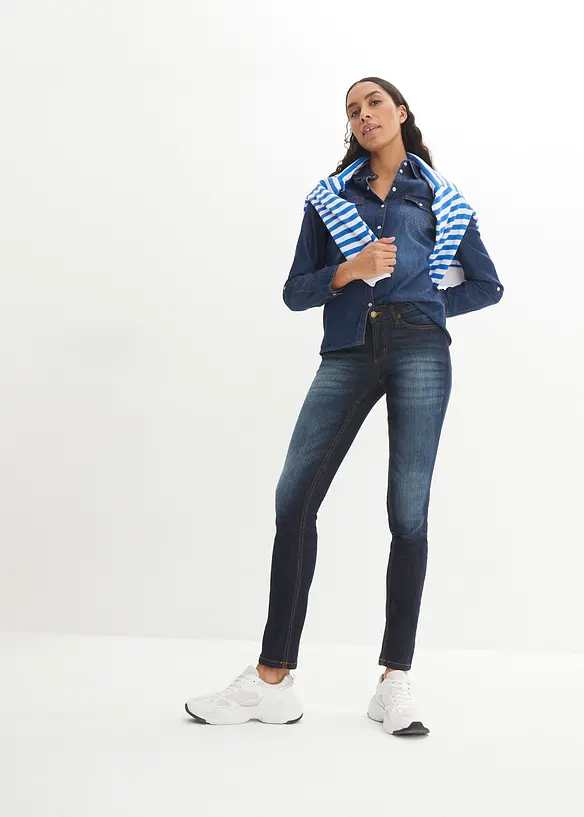 Jean skinny taille mi-haute, extensible, bonprix