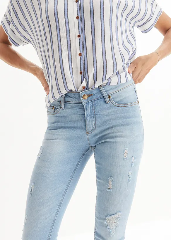 Jean skinny taille mi-haute, extensible, bonprix