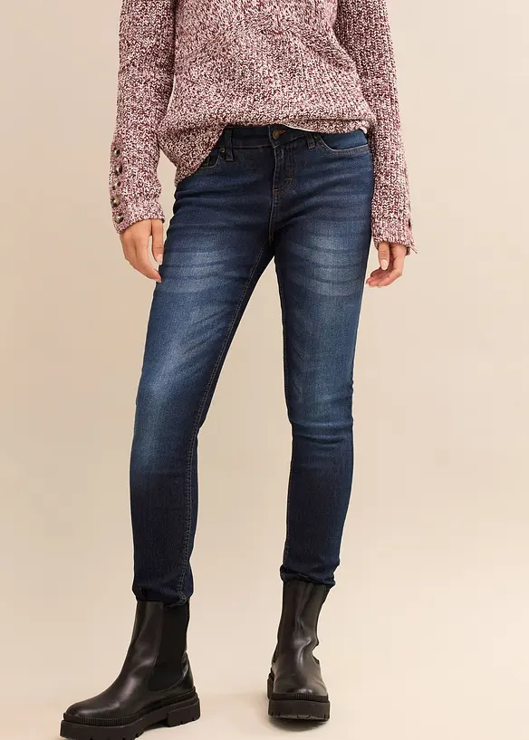 Jean skinny taille mi-haute, extensible, bonprix