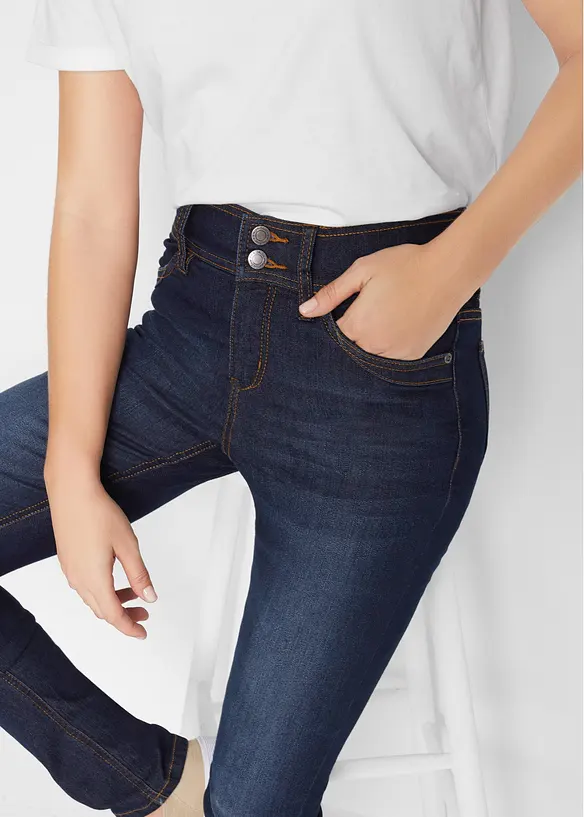 Jean slim taille haute, extensible et confortable, bonprix