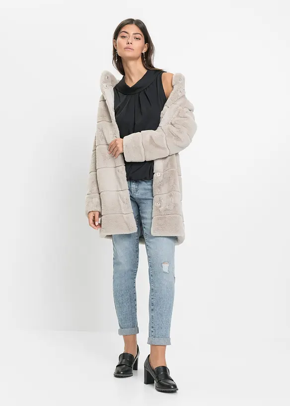 Manteau en tissu peluche, bonprix