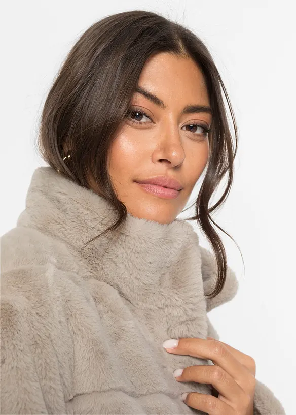 Manteau en tissu peluche, bonprix