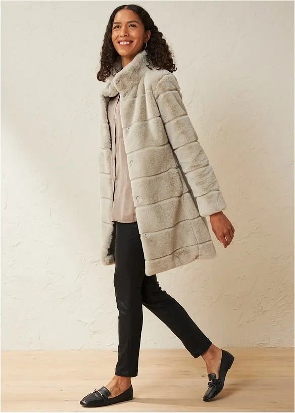 Manteau en tissu peluche, bonprix
