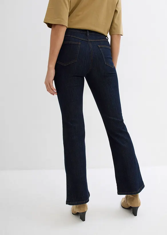 Jean bootcut taille mi-haute, extensible, bonprix