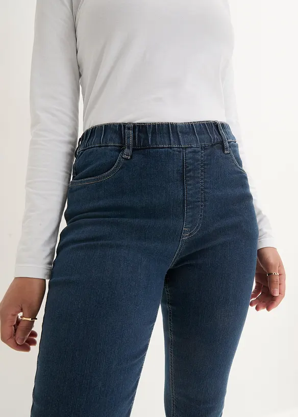 Jegging extensible, taille haute et &eacute;lastiqu&eacute;e, bonprix