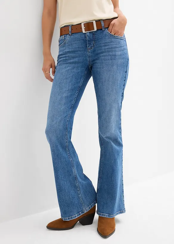 Jean flare taille mi-haute, bonprix