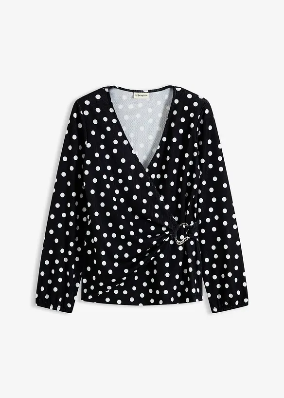 T-shirt manches longues en jersey textur&eacute;, bonprix