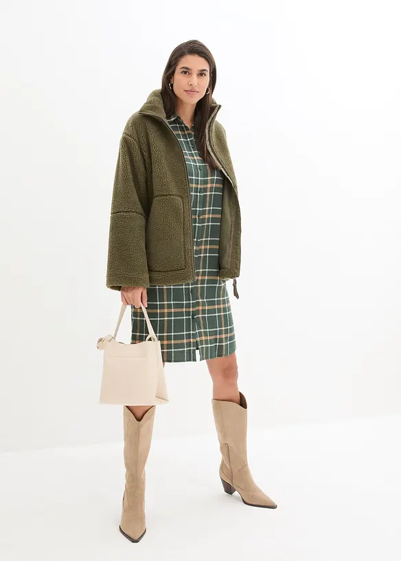 Veste en sherpa doubl&eacute;e, bonprix