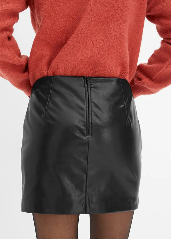 Mini-jupe enduite, bonprix