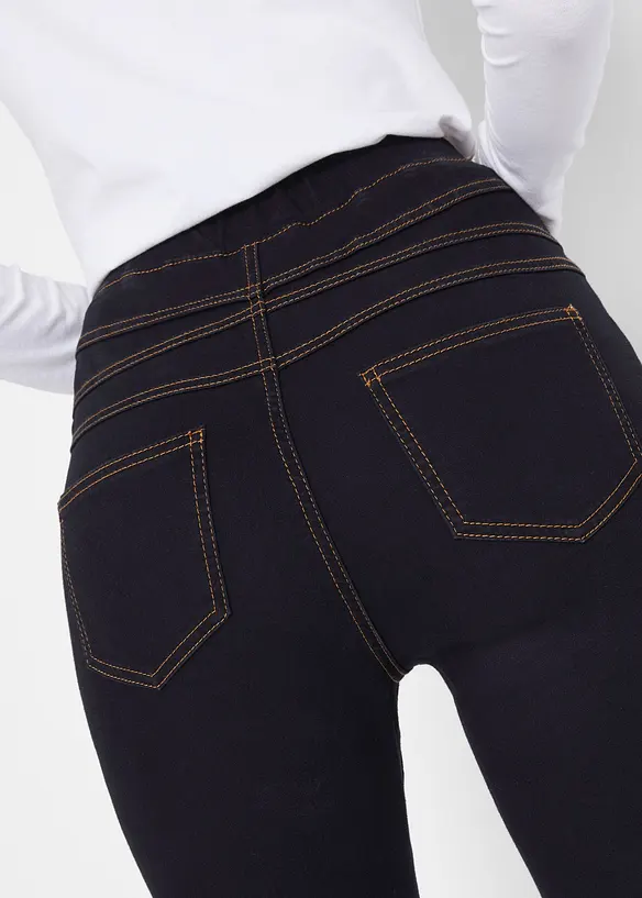 Jegging taille haute en mati&egrave;re thermique l&eacute;g&egrave;rement &eacute;lastique, taille confortable, bonprix