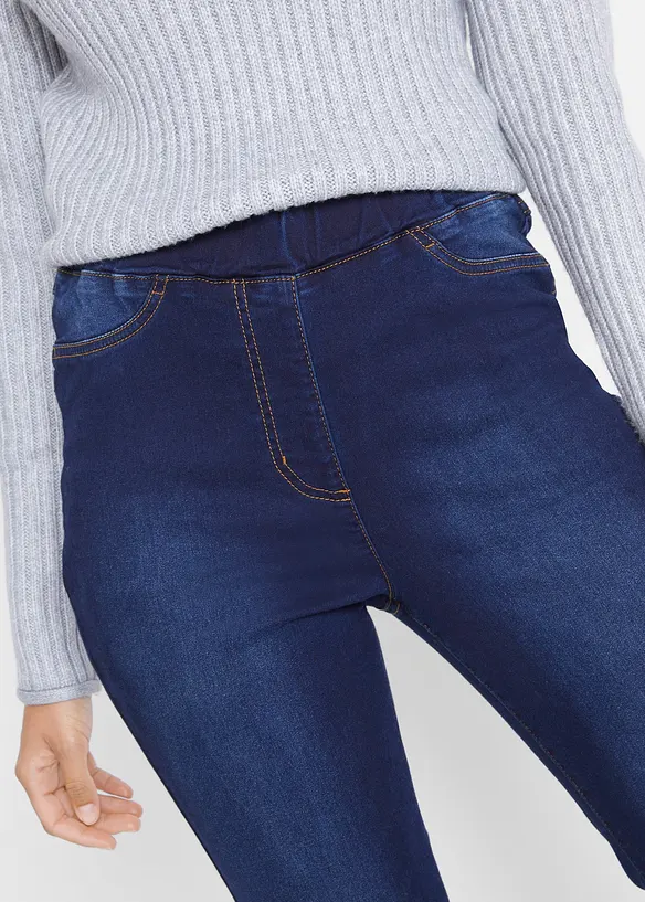 Jegging taille haute en mati&egrave;re thermique l&eacute;g&egrave;rement &eacute;lastique, taille confortable, bonprix