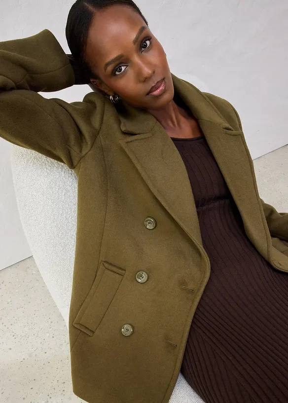 Caban en laine, bonprix