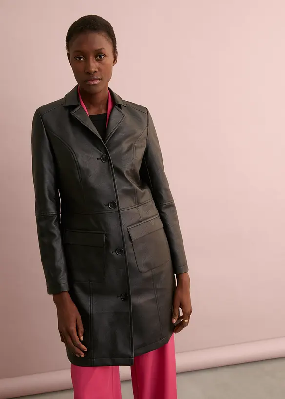 Manteau avec revers, cintr&eacute;, bonprix