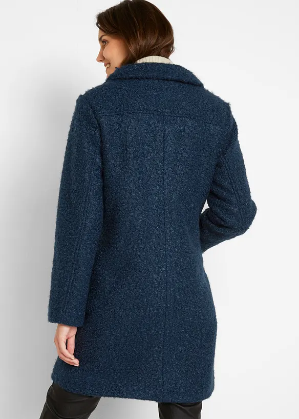 Manteau en boucl&eacute; avec poches, bonprix