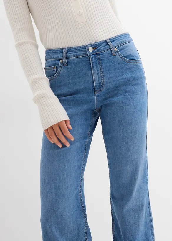 Jean flare taille mi-haute, bonprix