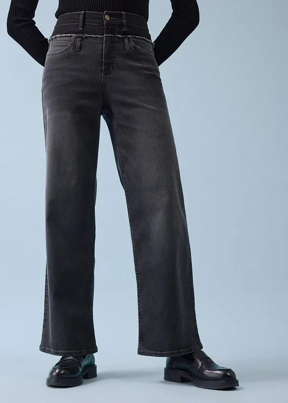 Jean large taille haute, bonprix