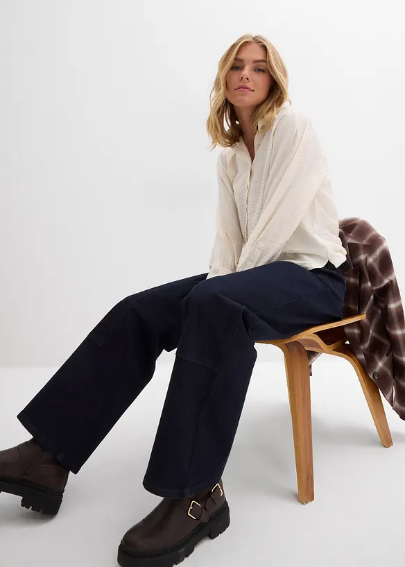 Jean large taille mi-haute, bonprix