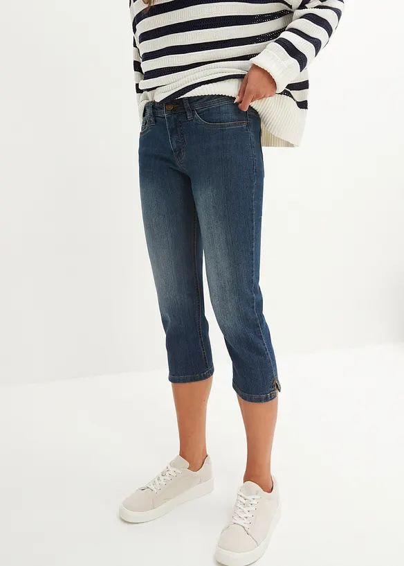 Jean slim taille mi-haute, raccourci, bonprix