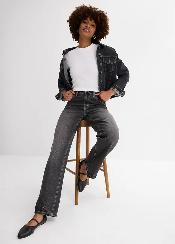 Jean large taille haute, bonprix