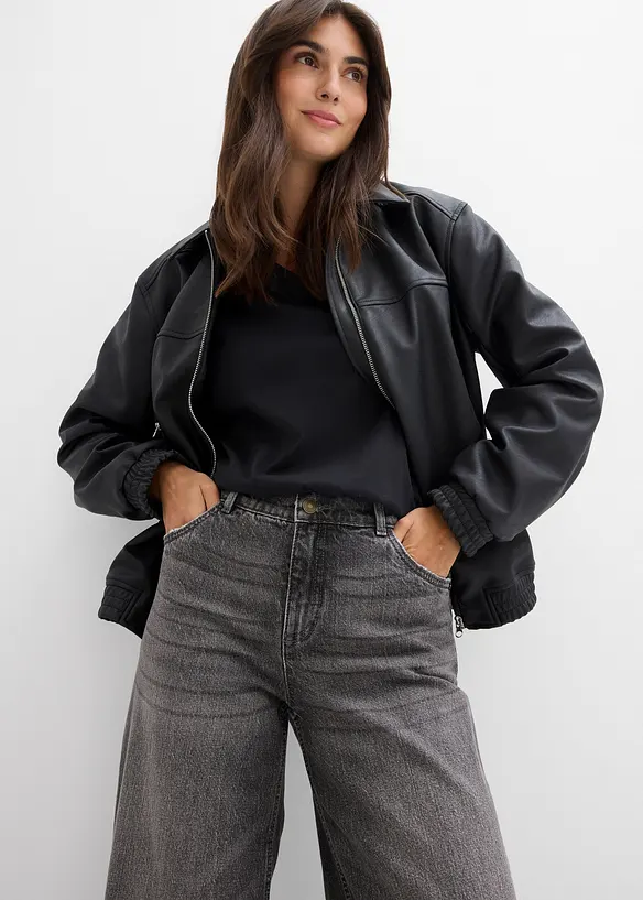 Jean large taille mi-haute, bonprix