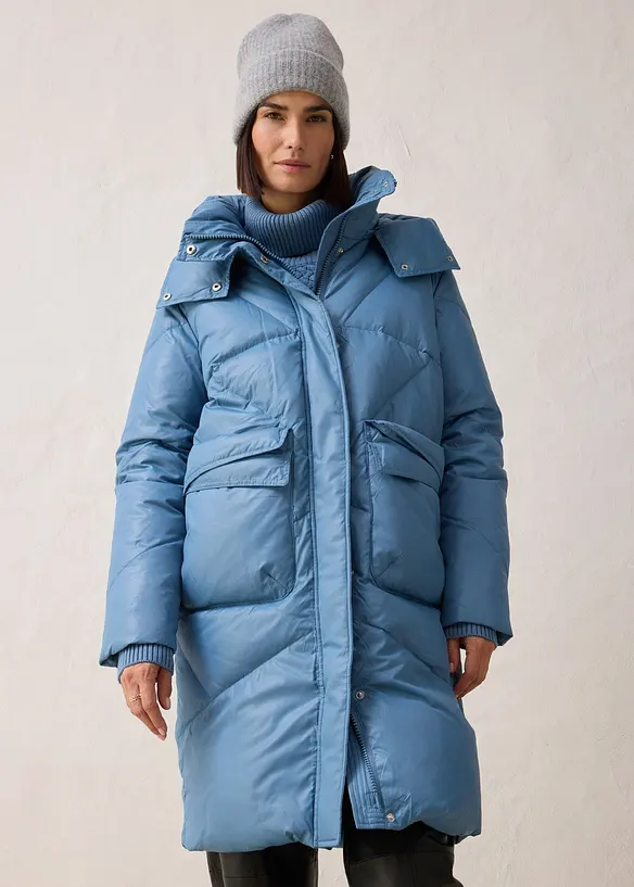 Doudoune longue d&eacute;perlante, bonprix