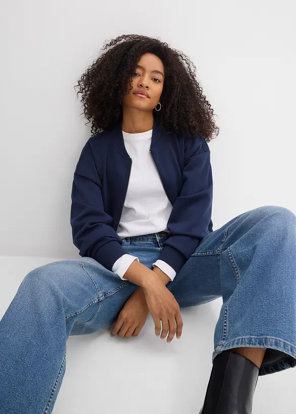 Jean barrel, taille mi-haute, bonprix