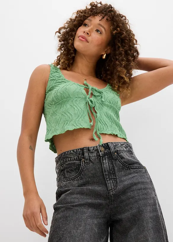 Jean balloon taille mi-haute, super doux, bonprix