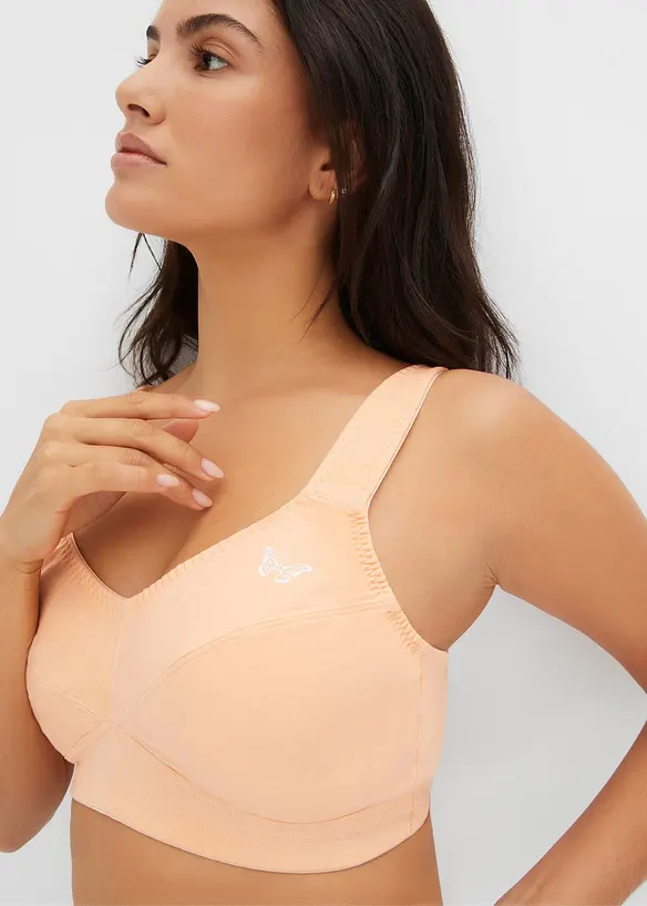 Lot de 2 soutiens-gorge coton sans armatures, bonprix