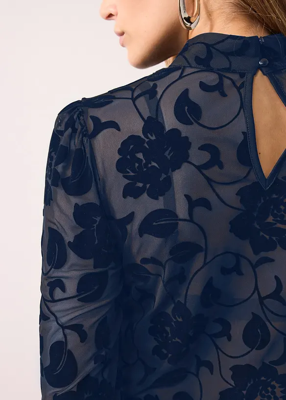 T-shirt manches longues l&eacute;g&egrave;rement transparent, bonprix